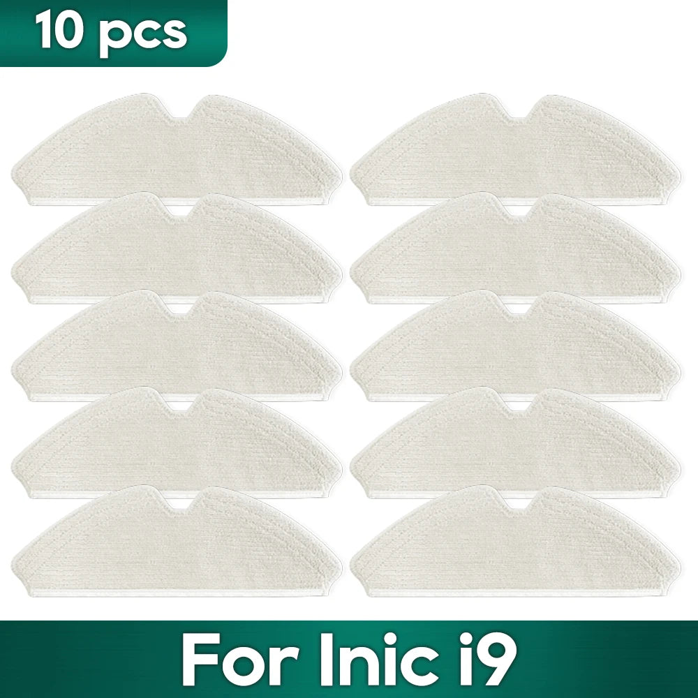 Compatible For Inic i9 아이닉 i9 Robot Vacuums Replacement Spare Parts Kit Accessories Main Side Brush Hepa Filter Mop Cloth Wipe