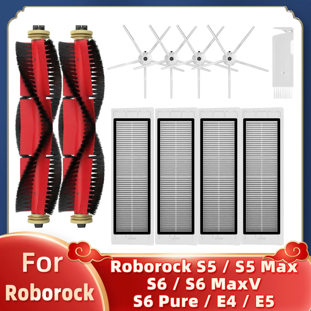 Fit For Xiaomi Mi Robot Vacuum Cleaner 1 / 1S SDJQR01RR SDJQR02RR Roborock E2 E3 E4 E5 S4 Max S5 Main Side Brush Filter