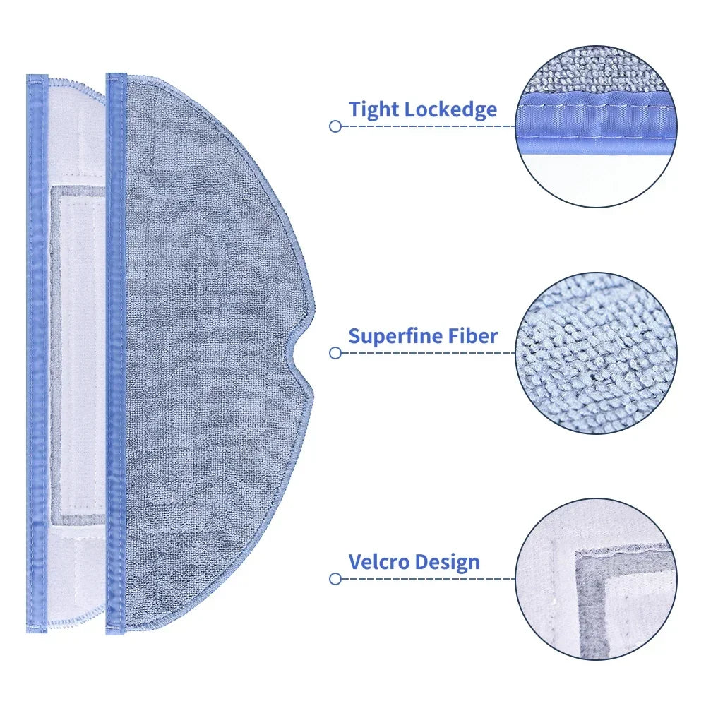 Main Brush Side Brush HEPA Filter Mop Cloth Kit Parts for Ro