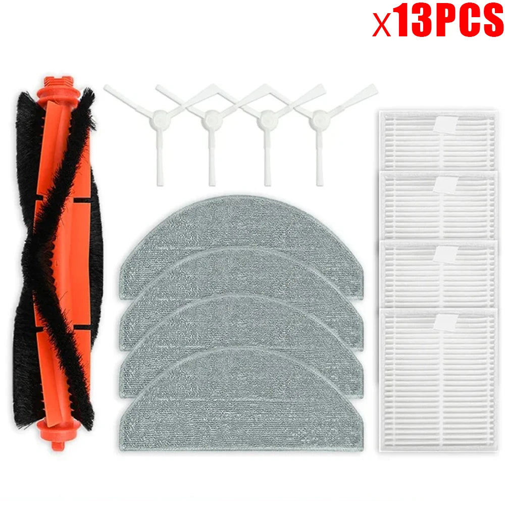 For Xiaomi S20 E12 E10 B112 Robot Vacuum Cleaner Accessories Main Brush Side Brush Mop Cloth HEPA Filter Spare Parts