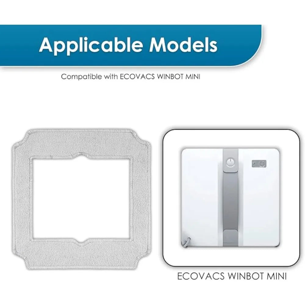Replacement Mop Pads Compatible with ECOVACS Winbot Mini Win