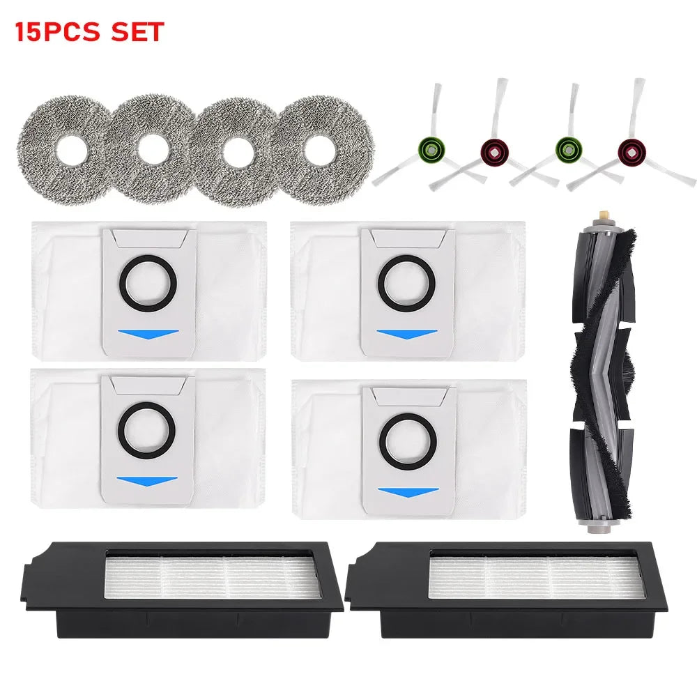For Ecovacs Deebot X1 OMNI/TURBO T10 OMNI/TURBO/X1S PRO Dust Box Main Side Brush Hepa Filter Mop Rag Dust Bags Mop Cloths Parts