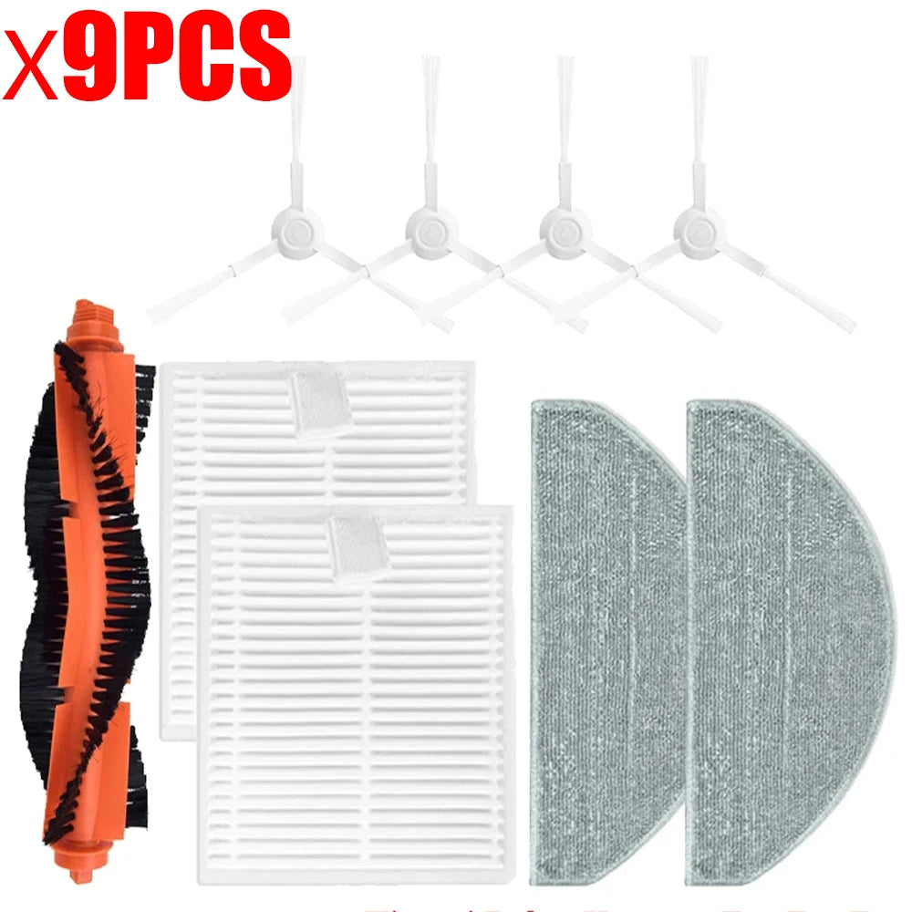 For Xiaomi Robot Vacuum E10 E12 B112 Sweeper Cleaner Spare Parts Roller Side Brush Hepa Filter Mop Cloth Rags Replacement Parts