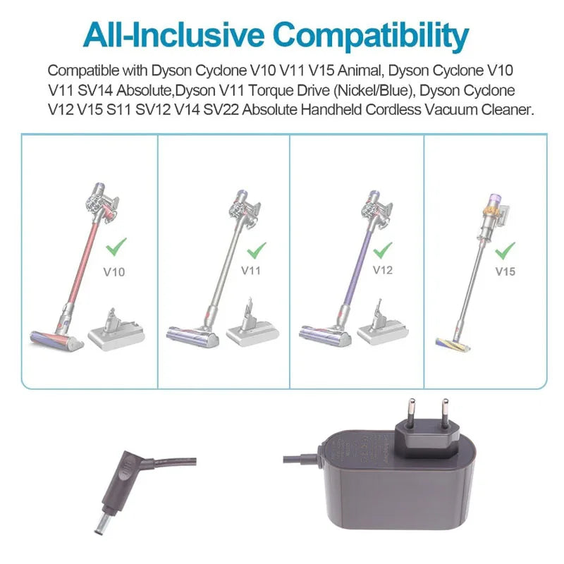 For Dyson V10 V11 V12 V15 Vacuum Cleaner Charger Power Cord 