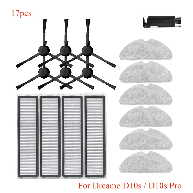 For Dreame Bot D10s / D10s Pro Robot Vacuum Cleaner Roller Main Side Brush Hepa Filter Mop Pad Spare Parts Accessories