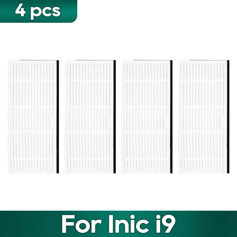 Compatible For Inic i9 아이닉 i9 Robot Vacuums Replacement Spare Parts Kit Accessories Main Side Brush Hepa Filter Mop Cloth Wipe