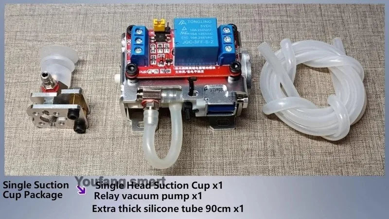 New Large Manipulator Relay Control Suction Cup Robot Arm Vacuum Pump Suction Cup Robotic Claw Gripper for Arduino Robot DIY Kit