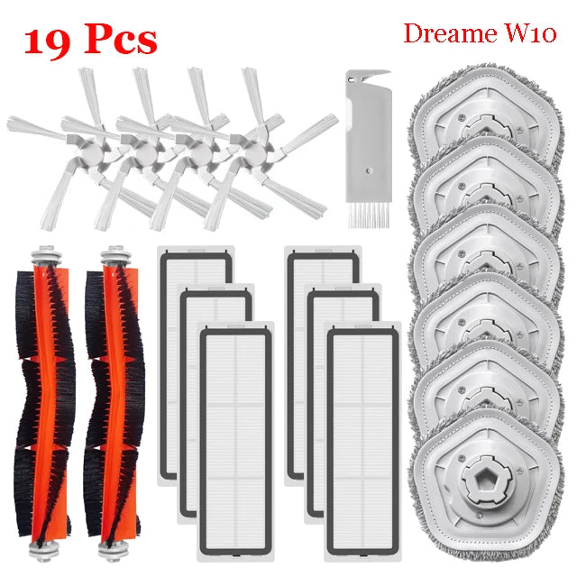 For XiaoMi Dreame Bot W10 Self-Cleaning Robot Vacuum And Mop Main Side Brush HEPA Filter Mop Pad Dust Box Vacuum Cleaner Parts