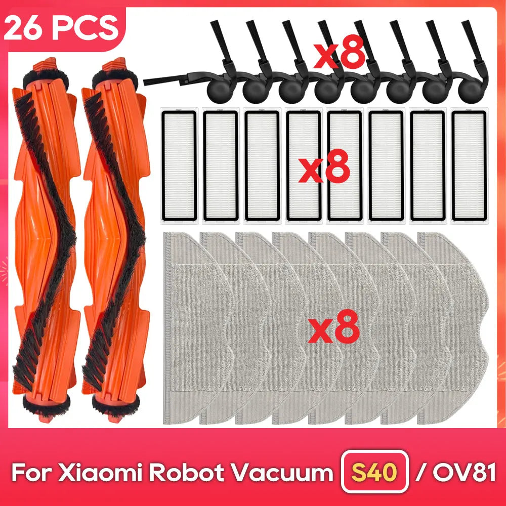 Fit For ( Xiaomi Robot Vacuum S40 / OV81 ) Accessories Main Side Brush Mop Filter Replacement Spare Parts