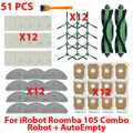 Main Side Brush Roller Mop Filters Dust Bag Spare Parts For IRobot Roomba 105 Combo Robot + AutoEmpty Dock Accessories