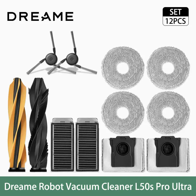 Dreame L50s Pro Ultra Robot Vacuum Cleaner Replacement Accessories Main Side Brush Mop Cloth Hepa Filter Dust Bag Spare Parts