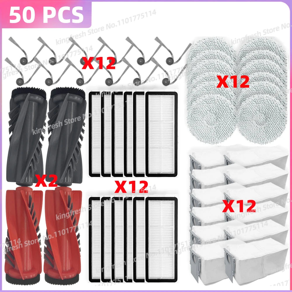 Fit For ( Roborock Qrevo 5AE / Qrevo C / Qrevo C Pro ) Parts Main Side Brush Dust Bag Mop Cloth Filter