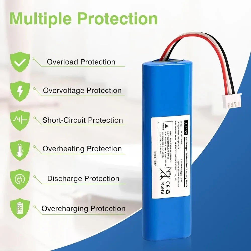 6800mAh Replacement Battery for Ecovacs Deebot Ozmo 900 901 