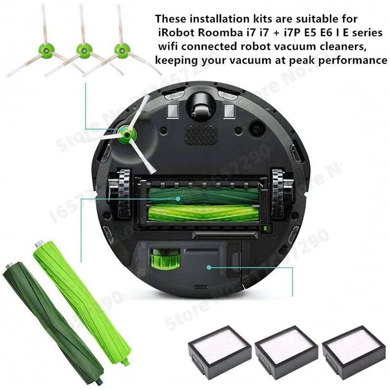 Hepa Filter Side Main Roll Brush for IRobot Roomba I7 E5 E6 