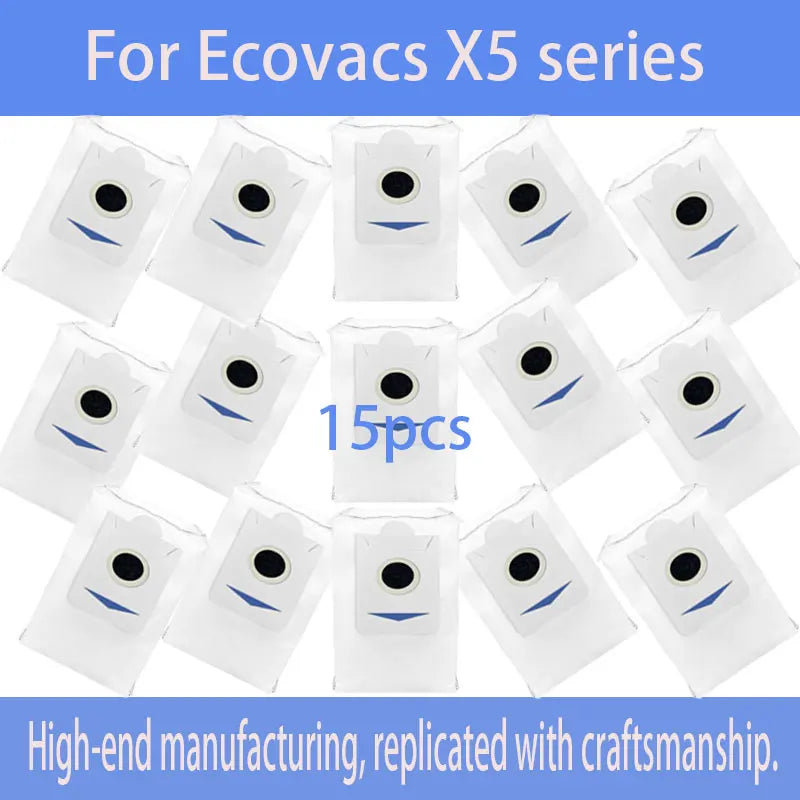 For Ecovacs DEEBOT X5 OMNI/X5 PRO OMNI Robot Vacuum Consumables Include Main Side Brushes Dust Bags Mop Pads Roller Brushes