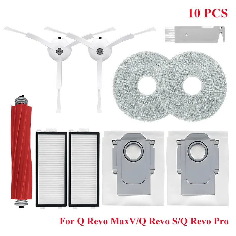 Accessories For Roborock Q Revo MaxV/Q Revo S/Q Revo Pro Vacuum Cleaner Part Main Brush Mop Cloth Dust Bag Mopping Cloth Pad