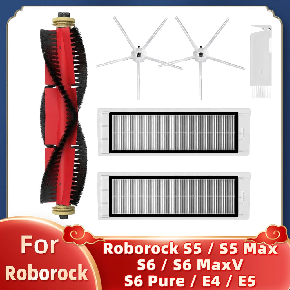 Fit For Xiaomi Mi Robot Vacuum Cleaner 1 / 1S SDJQR01RR SDJQR02RR Roborock E2 E3 E4 E5 S4 Max S5 Main Side Brush Filter