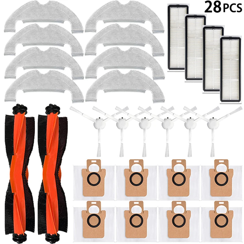For Xiaomi Robot Vacuum X10 Parts Accessories Main Brush Side Brush Hepa Filter Mop Cloth Dust Bag Replacement Spare
