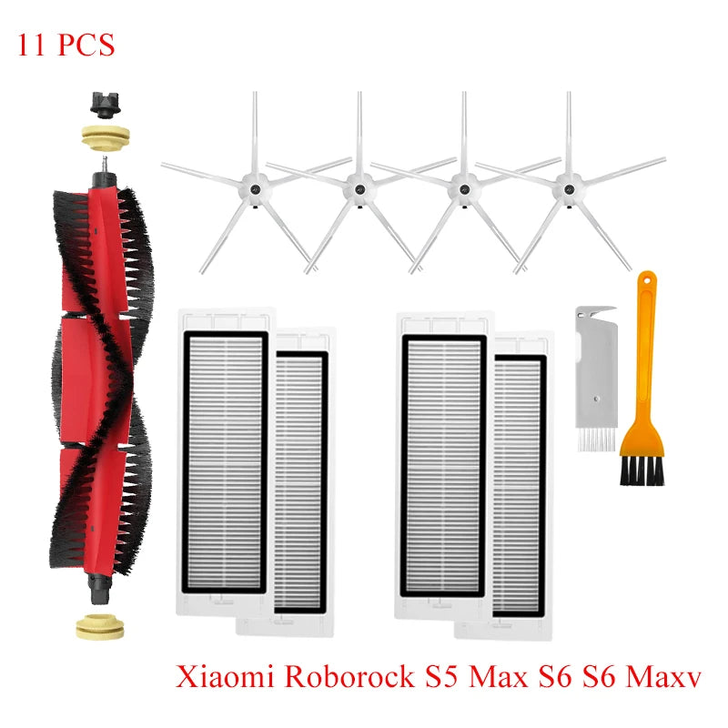 For Xiaomi Roborock S5 Max S6 Maxv Vacuum Cleaner Replacement Kit Roller Brush HEPA Filter Mop Cloth Accessories Spare Parts