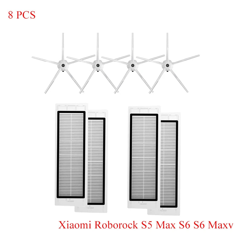 For Xiaomi Roborock S5 Max S6 Maxv Vacuum Cleaner Replacement Kit Roller Brush HEPA Filter Mop Cloth Accessories Spare Parts