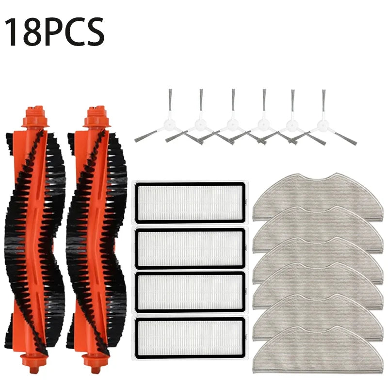 For Xiaomi Robot Vacuum S40C / E101 Parts Accessories Main Side Brush Filter Mop Rag Robot Vacuum Cleaner Consumable Kit