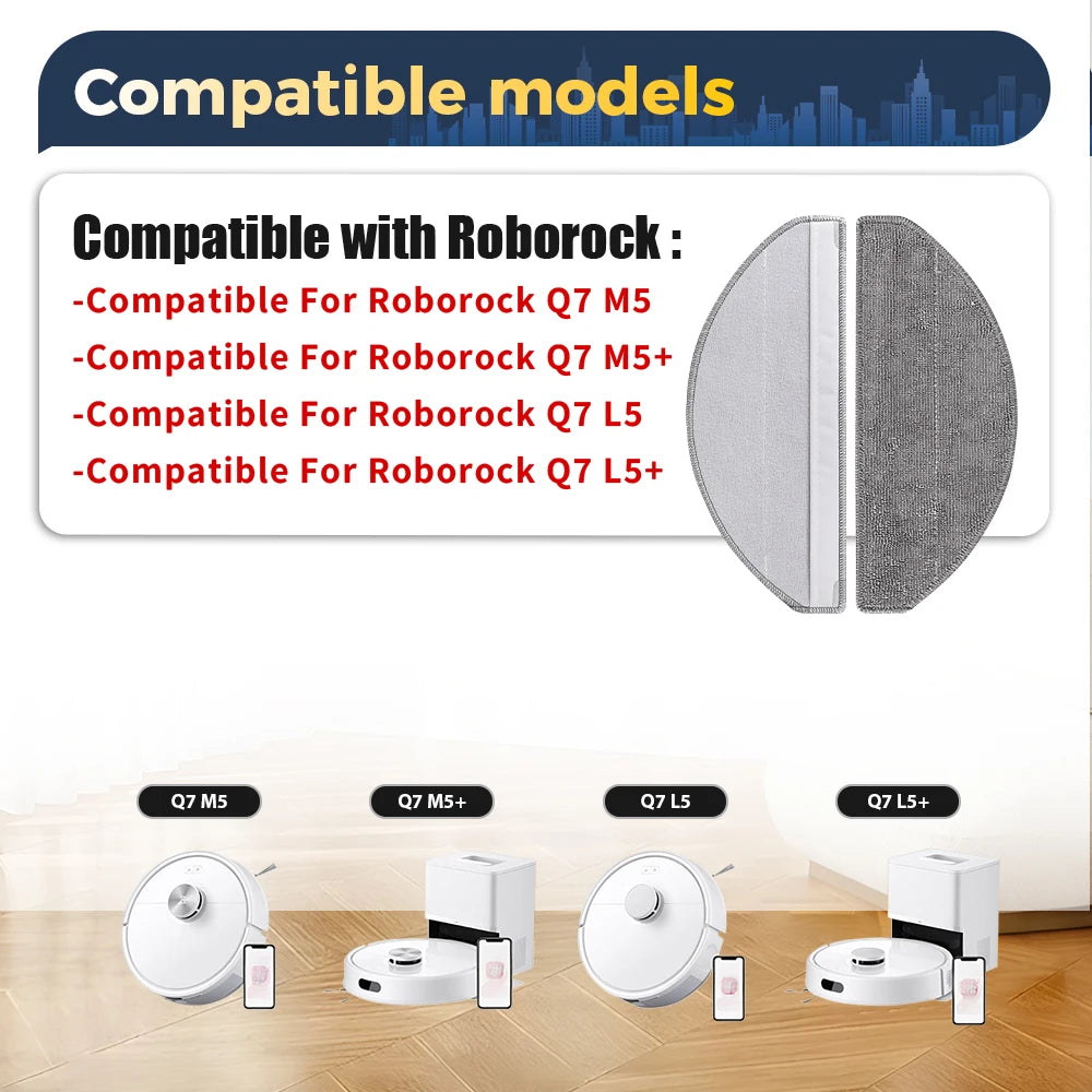 Mop Cloth For Roborock Q7 M5 M5+ TF TF+ L5 L5+ Q7T+ Q7B Robo