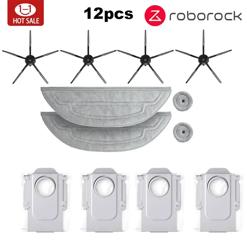 Roborock S8 Max V Ultra G20s Robot Vacuum Cleaner Accessories Mop Choth Vacuum Bags Side Brush Filter Replaceable Spare Parts