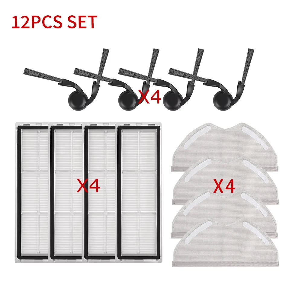 Replacement Kits For Xiaomi Robot Vacuum S40 OV81 BHR084AEU Main Brush Side Brush HEPA Filter Mop Cloth Vacuum Parts Accessories