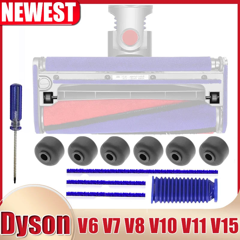 Plush Strips And Soleplate Wheels for Dyson V6 V7 V8 V10 V11