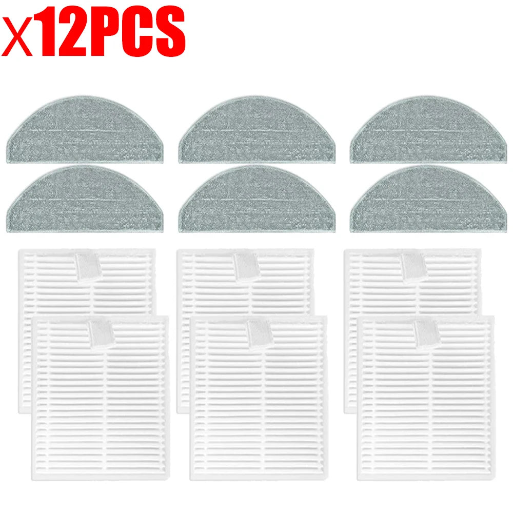 For Xiaomi Robot Vacuum E10 E12 B112 Sweeper Cleaner Spare Parts Roller Side Brush Hepa Filter Mop Cloth Rags Replacement Parts