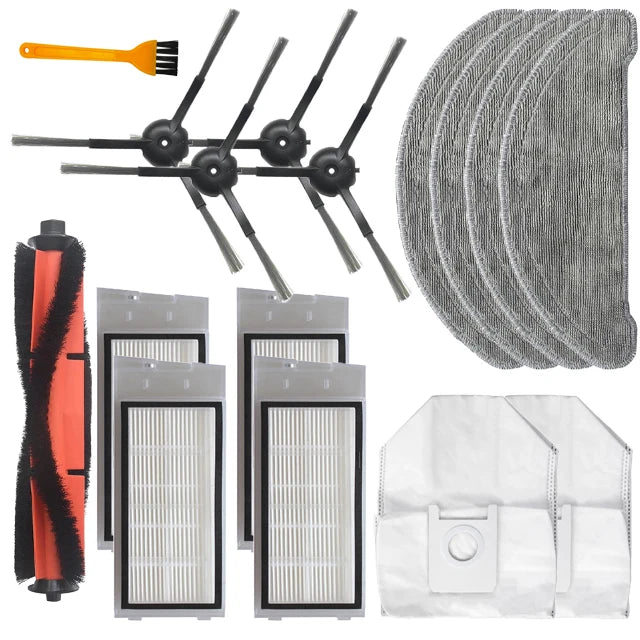 For Roidmi Eve Plus SDJ01RM Robotic Vacuum Cleaner Spare Parts Mop Cloth Hepa Filter Main Brush Side Brush Dust Bag Accessories