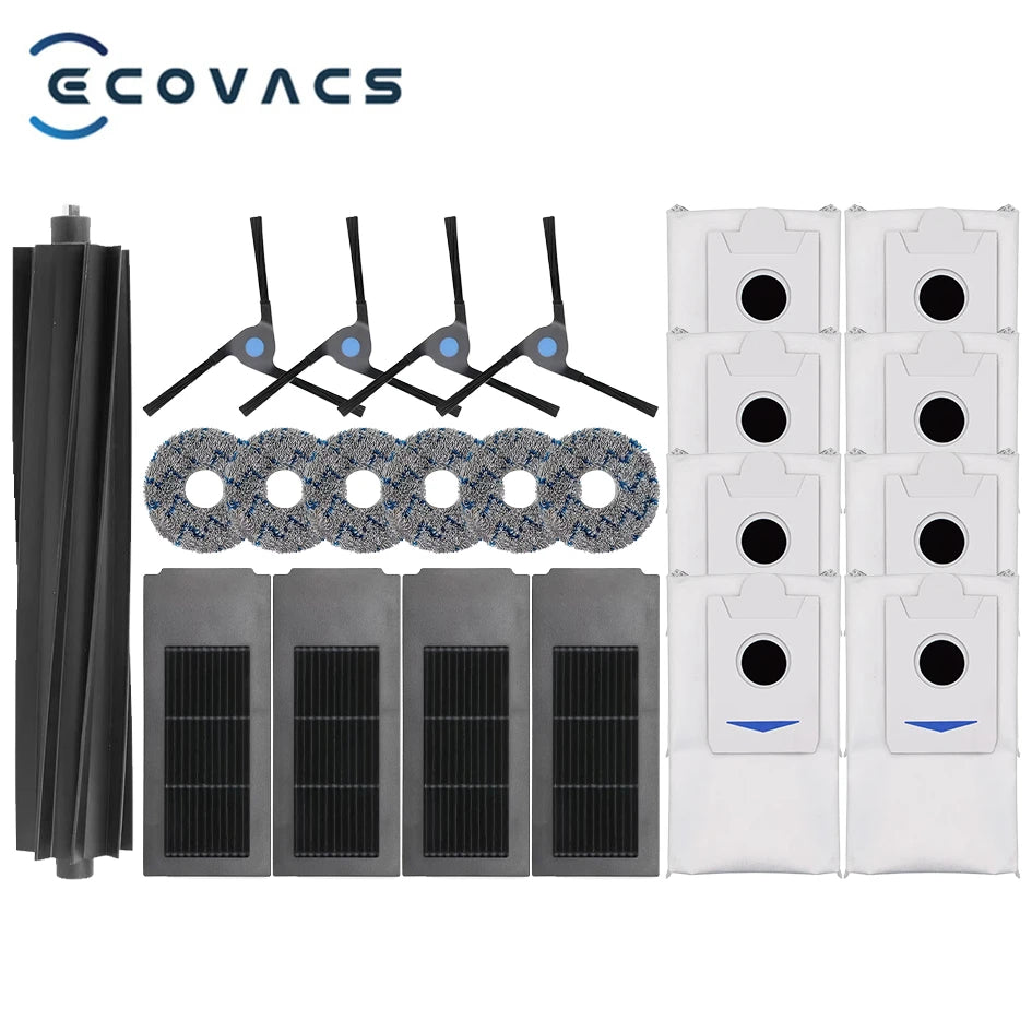 Ecovacs Deebot X2 Omni / X2 Pro / X2 Robot Vacuum Accessories Roller Main Side Brush Hepa Filter Mop Cloth Dust Bag Parts