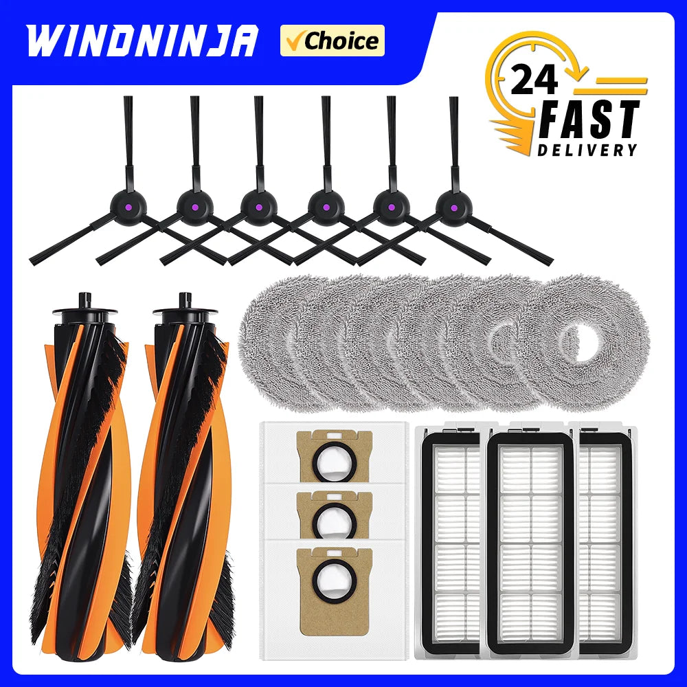 For JONR P20 PRO / T5 Pro Main Side Brush Hepa Filter Mop Cl