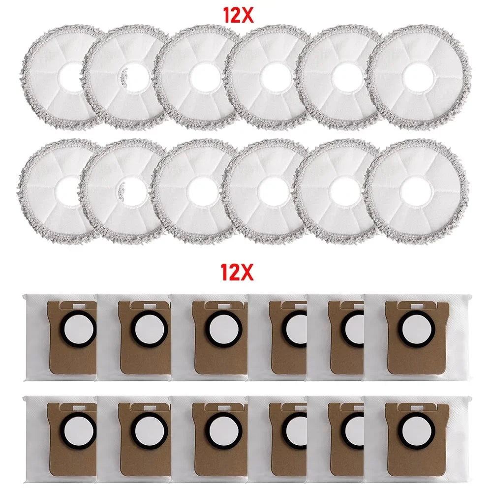 Dust Bag Mop Pads For Xiaomi X20 Plus/X10 Plus/X20 Max /X10+ For Dreame L10 Ultra /S10/S10 Pro Replacement Parts