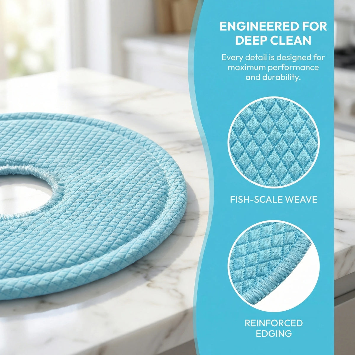 2/4/6/10/12PCS Fish Scale Microfiber Mop Cloth For Xiaomi B1