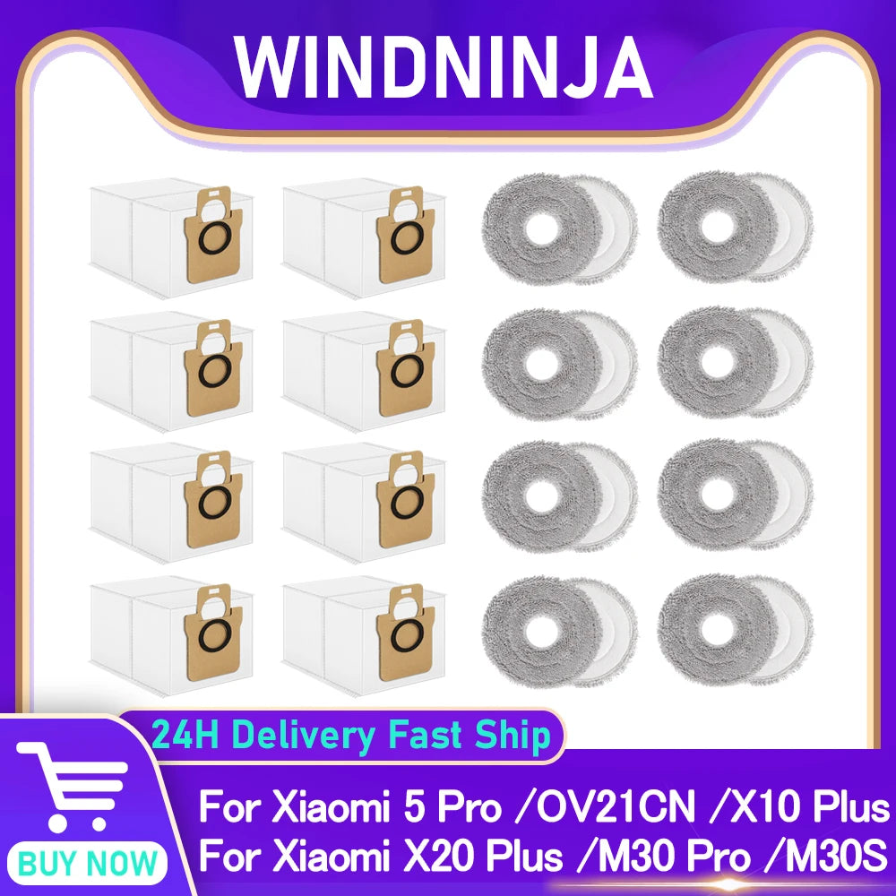 Disposable Dust Bag Mop Cloths for Xiaomi 5 Pro OV21CN X10 X