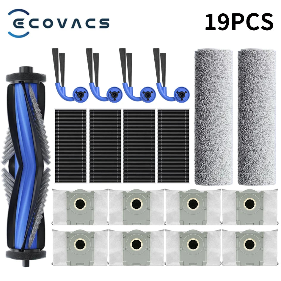 ECOVACS X9 PRO OMNI / X9 Pro Robot Vacuum Spare Parts Main Side Brushes Mop Cloths HEPA Filters Dust Bags Accessories
