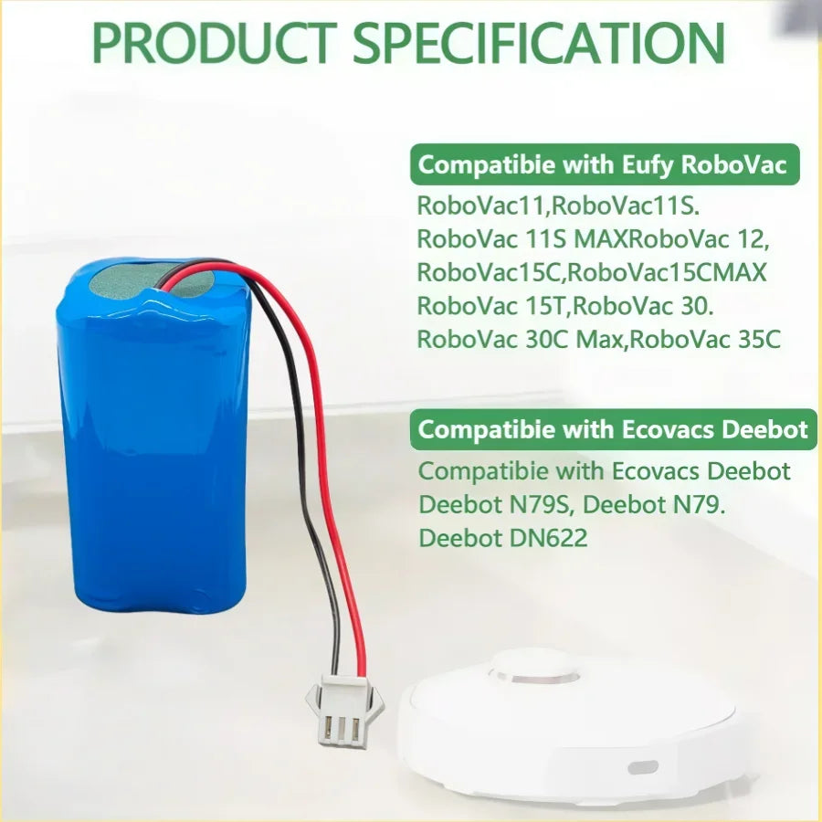 14.4V Battery For Eufy RoboVac 15C 15T 25C 30 30C 35C MAX G1