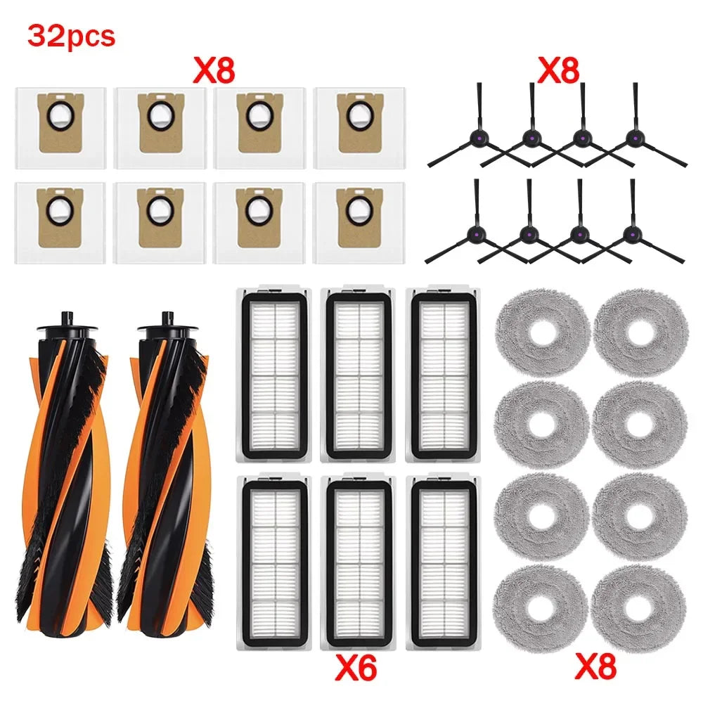 Replacement Accessories Kit For JONR P20 PRO / T5 Pro Robot Vacuum Cleaner Main Side Brush Filter Mop Cloth Dust Bag Spare Parts