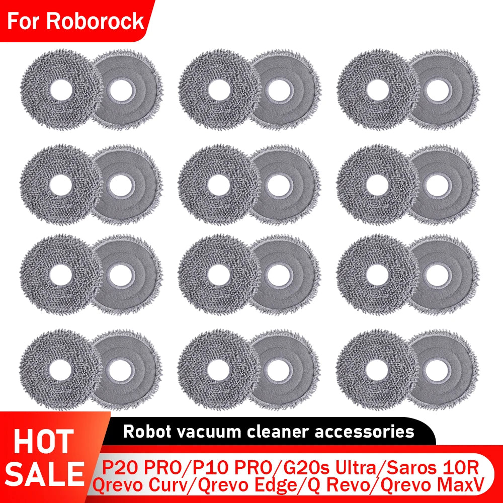 Mop Pads for Roborock G20s Ultra/P20 PRO/P10 PRO/Saros 10R/Q