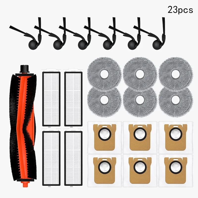 For Xiaomi H50 PRO / H50 Robot Vacuum Parts Main Brush Side Brush Hepa Filter Mop Cloth Dust Bag Replacement Accessories