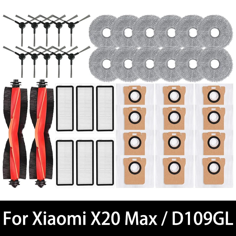 For Xiaomi X20 Max / D109GL Robot Vacuum Parts Main Brush Si