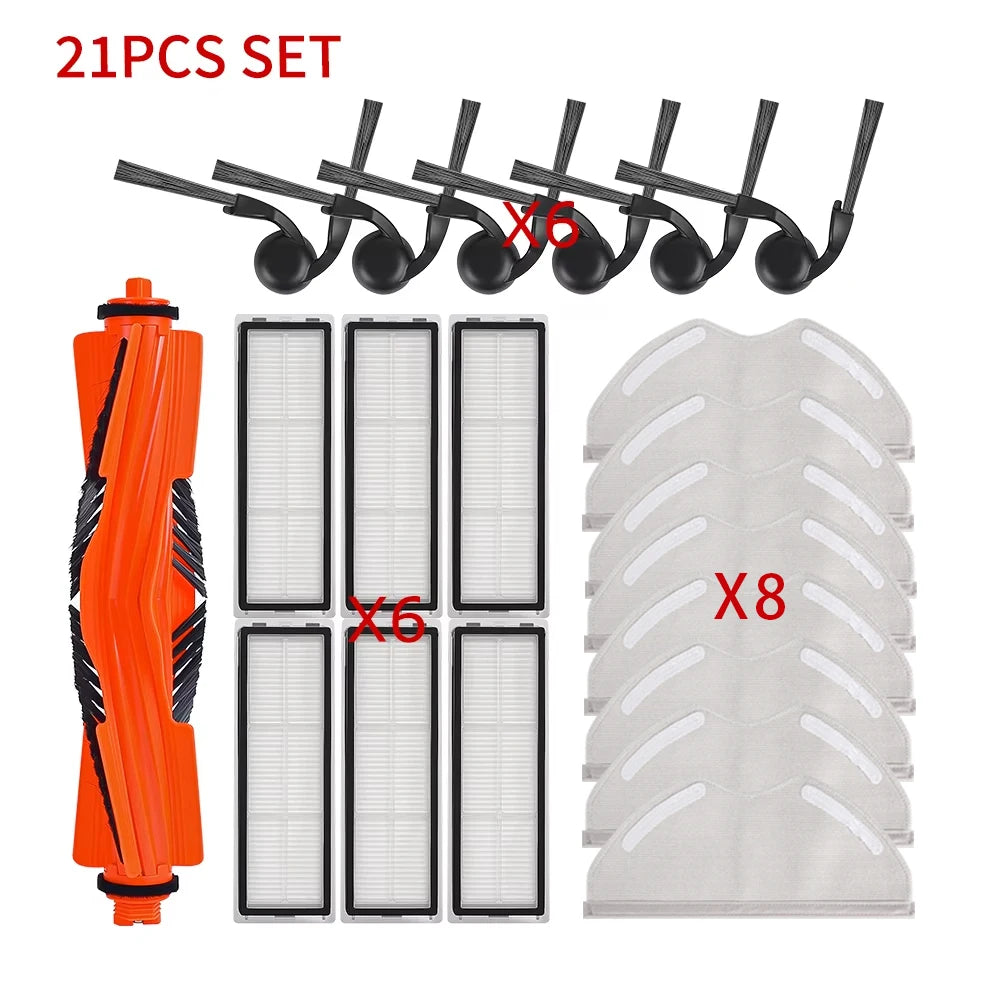 Replacement Kits For Xiaomi Robot Vacuum S40 OV81 BHR084AEU Main Brush Side Brush HEPA Filter Mop Cloth Vacuum Parts Accessories