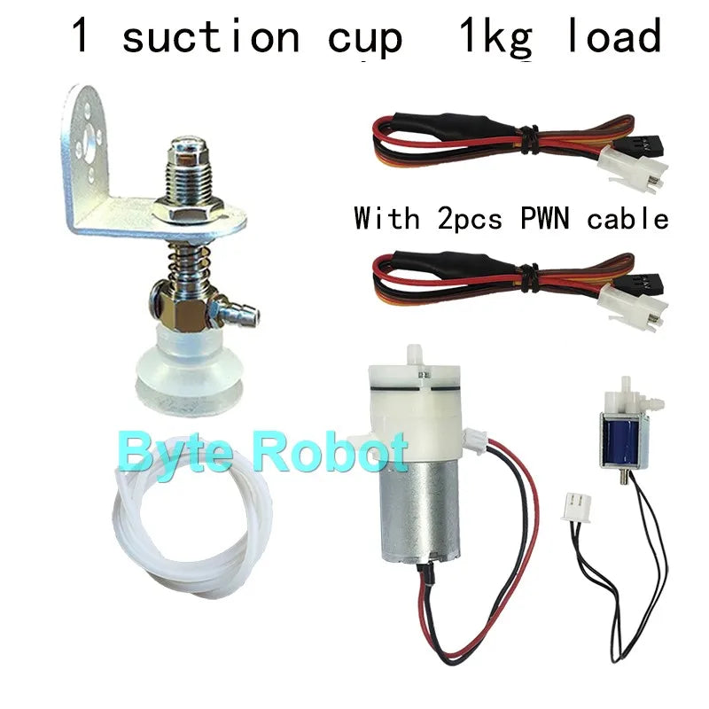 0.3/1/3/6/10/20kg Mechanical Arm Vacuum Pump Suction Cup with PWN Control Switch Sucker for Robot Arm for UNO R3 Programmable