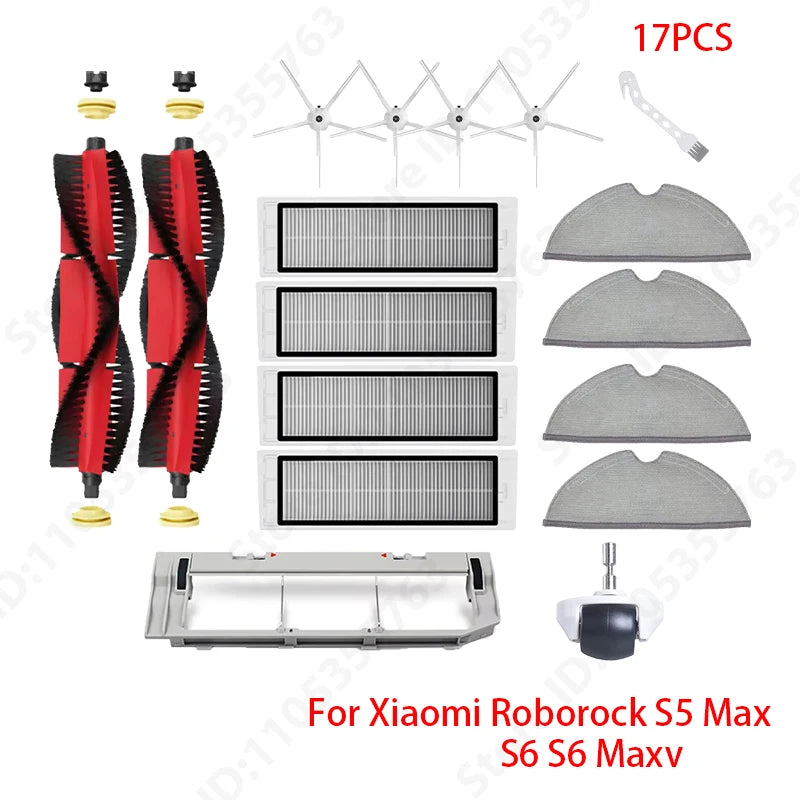 For Xiaomi Roborock S5 Max S50 S55 S5 S6 MaxV S6 Pure E4 E5 Robot Vacuum Spare Parts Main Side Brush Hepa Filter Mop