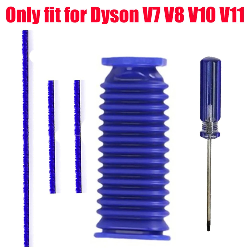Plush Strips And Soleplate Wheels for Dyson V6 V7 V8 V10 V11 V15 Soft Roller Cleaner Head Strips Felt Strips Replacement Parts