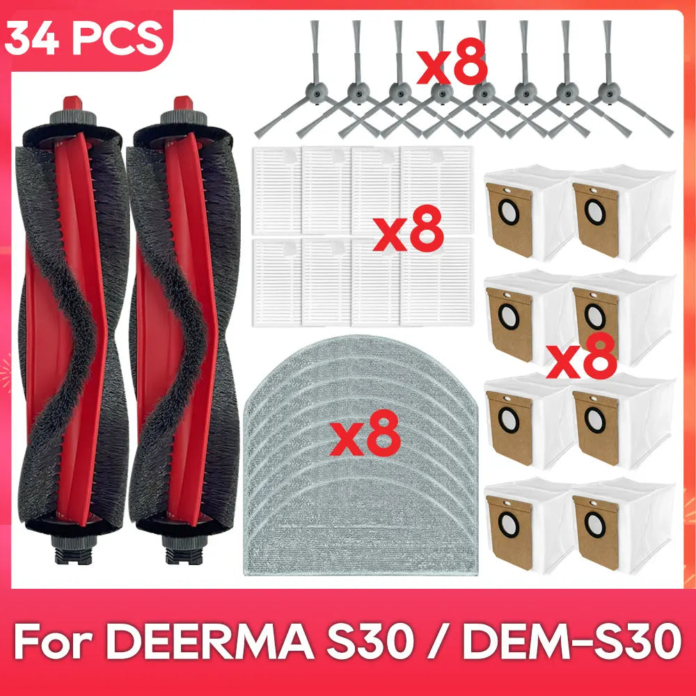 Fit For ( DEERMA S30 / DEM-S30 ) Filter Mop Dust Bag Parts Accessories Robot Vacuum Cleaner Kit