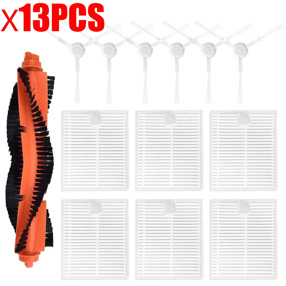 For Xiaomi Robot Vacuum E10 E12 B112 Sweeper Cleaner Spare Parts Roller Side Brush Hepa Filter Mop Cloth Rags Replacement Parts