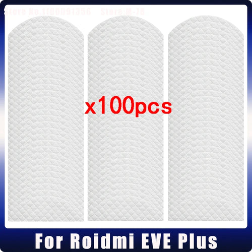 100 Pcs Disposable Mop Rag Pads For Xiaomi Roidmi EVE Plus R