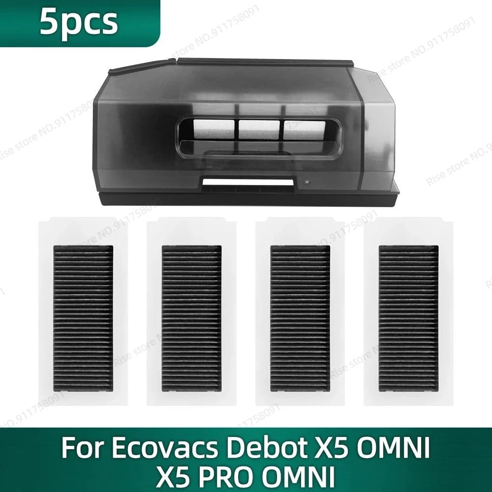 Compatible for Ecovacs X5 OMNI / X5 PRO OMNI Robot Vacuum Cleaner Dust Bags Accessories Main Side Brush Mop Cloth Replacement